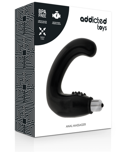 Addicted Toys – Prostate Anal Massager with Vibrating Bullet – Black