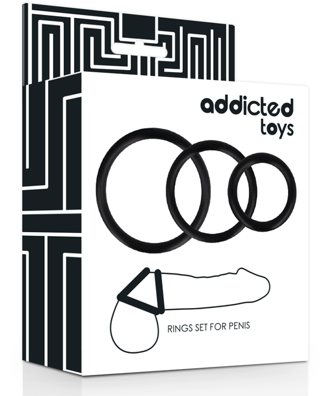 ADDICTED TOYS - PENISRINGEN ZWART