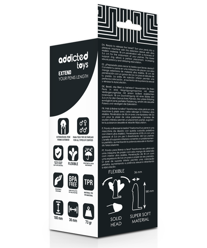 ADDICTED TOYS - EXTEND YOUR PENIS 18 CM