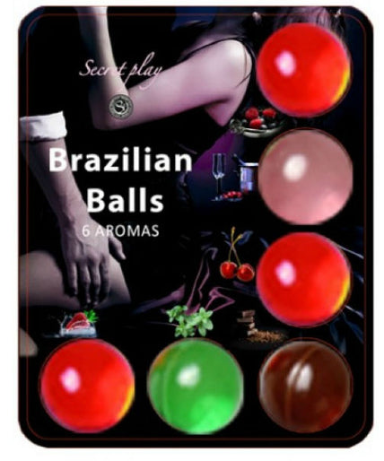 SECRETPLAY - BRAZILIAANSE BALLEN GLIJMIDDEL HETE BALLEN 6 STUKS