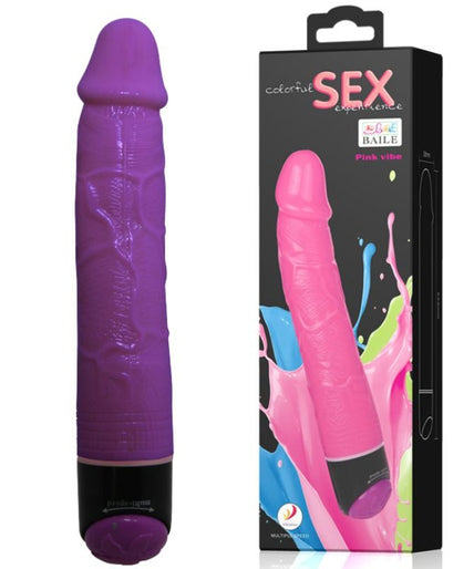 BAILE - COLORFUL SEX LILAC REALISTIC VIBRATOR 23 CM
