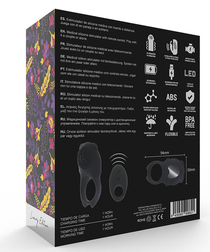 MIA - COLOSSEO COCK RING REMOTE CONTROL BLACK