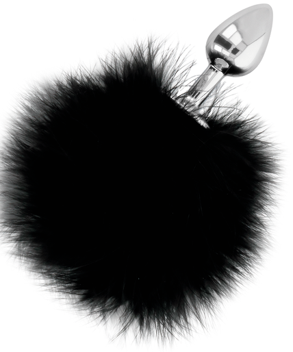 DARKNESS - EXTRA ANAL BUTTPLUG WITH TAIL BLACK 7 CM