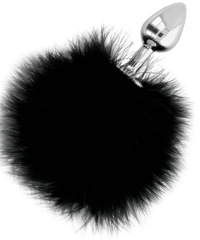 DARKNESS - EXTRA ANAL BUTTPLUG WITH TAIL BLACK 7 CM