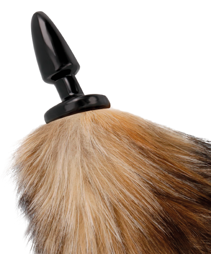 DARKNESS - NATURAL TAIL WITH SILICONE ANAL PLUG 10 CM