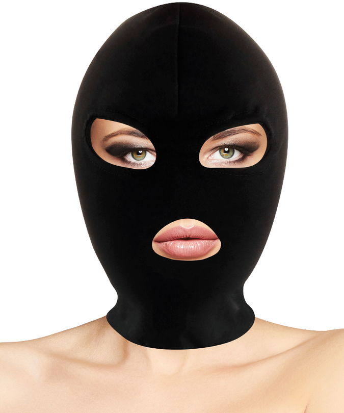 DARKNESS - BDSM SUBMISSION MASK MOUTH AND EYES BLACK