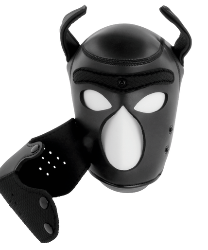 DARKNESS - NEOPRENE DOG MASK WITH REMOVABLE MUZZLE M