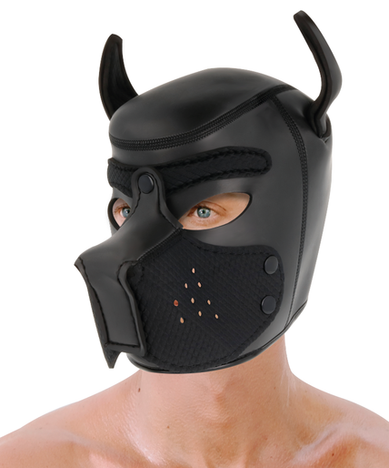 DARKNESS - NEOPRENE DOG MASK WITH REMOVABLE MUZZLE M