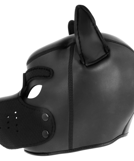 DARKNESS - NEOPRENE DOG MASK WITH REMOVABLE MUZZLE M