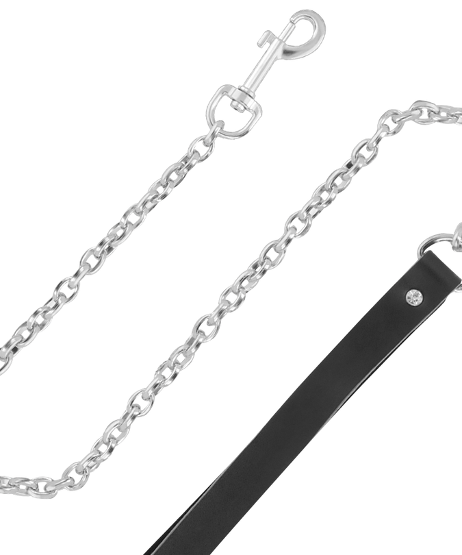 Darkness – Hochwertige Lederkette mit Leine