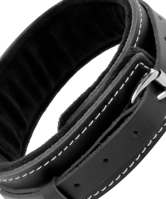 Darkness – Hochwertige Lederkette mit Leine