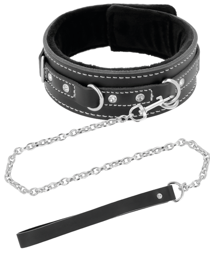 Darkness – High Quality Leather Necklace with Leash
