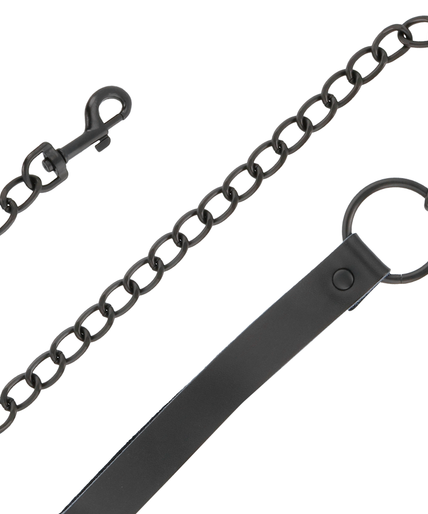 DARKNESS - BLACK NECKLACE WITH CHAIN