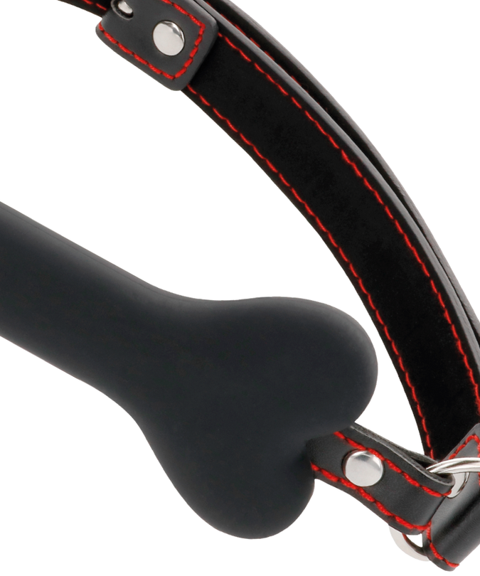 DARKNESS - BLACK BONE SILICONE GAG