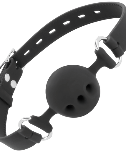 DARKNESS - BLACK BREATHABLE SILICONE GAG