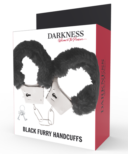 DARKNESS - BLACK LINED METAL HANDCUFFS