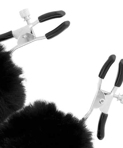 DARKNESS - NIPPLE CLAMPS WITH POM POMS 1