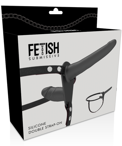 FETISH SUBMISSIVE HARNESS - BLACK DOUBLE PENETRATION