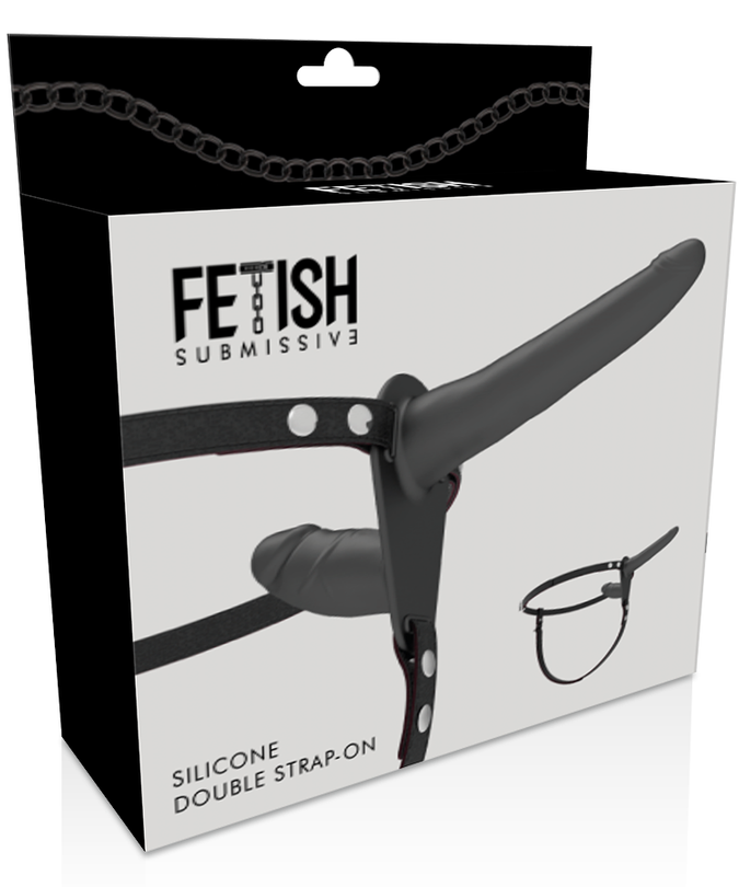 FETISH SUBMISSIVE HARNESS - BLACK DOUBLE PENETRATION