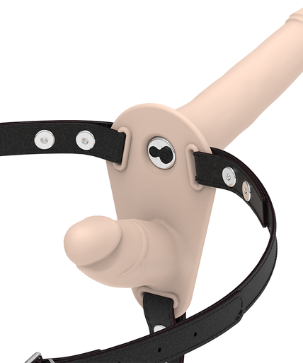 FETISH SUBMISSIVE HARNESS - DOUBLE PENETRATION FLESH UP VIBRATOR