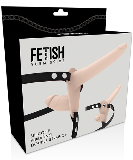 FETISH SUBMISSIVE HARNESS - DOUBLE PENETRATION FLESH UP VIBRATOR