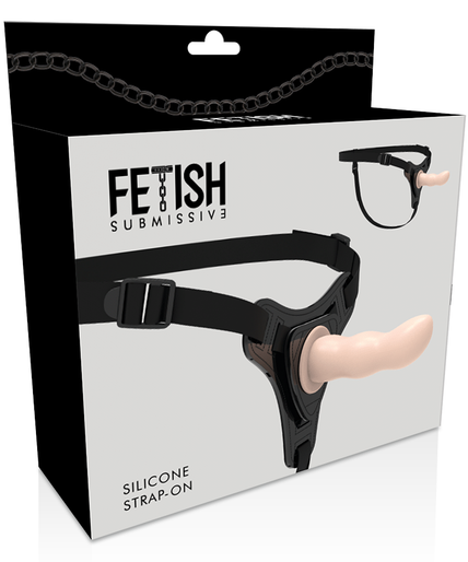 FETISH SUBMISSIVE HARNESS - FLESH SILICONE G-SPOT 12.5 CM