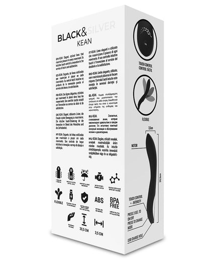 BLACK&SILVER - KEAN VIBRATOR TOUCH CONTROL
