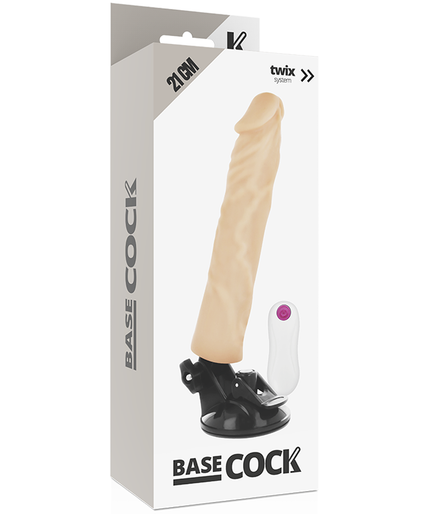 BASECOCK - REALISTIC VIBRATOR REMOTE CONTROL FLESH 21 CM -O- 4 CM