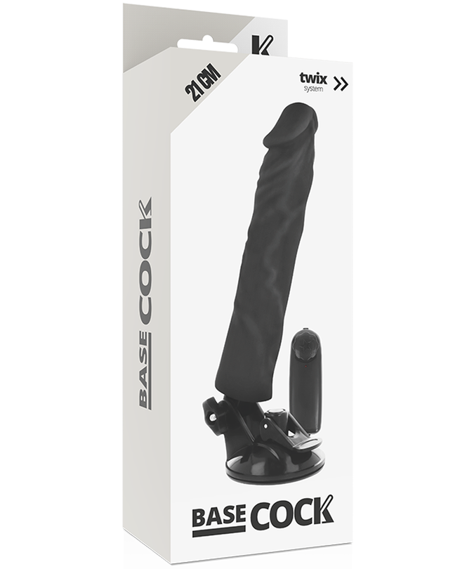 Basecock – Realistic Vibrator Remote Control Black 21 Cm – O – 4 Cm