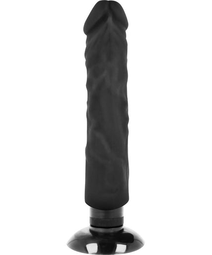 BASECOCK - REALISTIC VIBRATOR 2-1 BLACK 20 CM -O- 4 CM