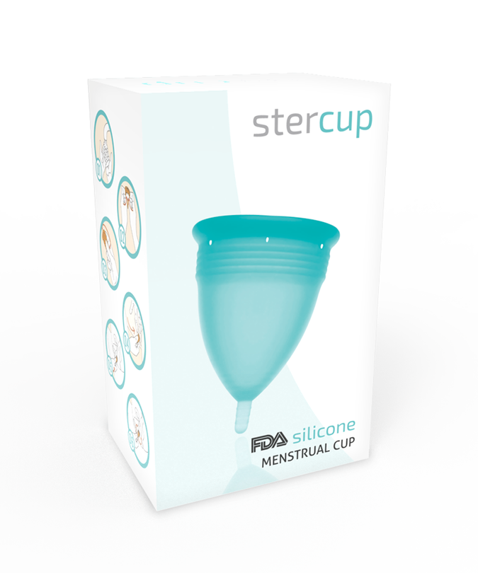 STERCUP - FDA SILICONE MENSTRUAL CUP AQUAMARINE - SIZE L