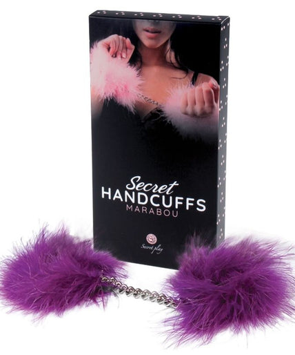 SECRETPLAY - PURPLE MARABOU HANDCUFFS
