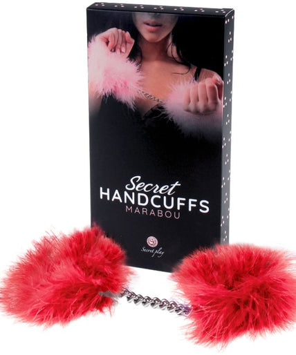SECRETPLAY - RED MARABOU HANDCUFFS