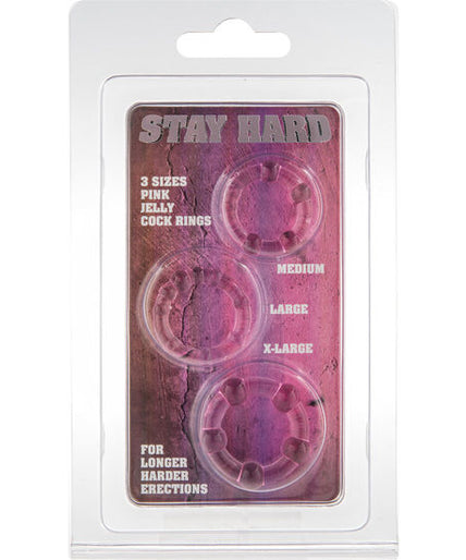 SEVEN CREATIONS - SET OF THREE PINK PENIS RINGS