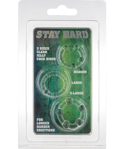 SEVEN CREATIONS - SET OF THREE TRANSPARENT PENIS RINGS