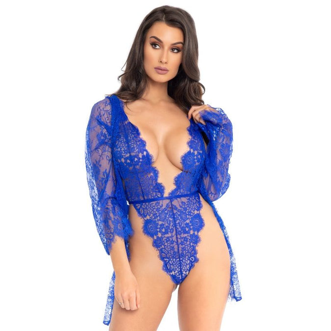 Leg Avenue – Teddy en badjas blauw S