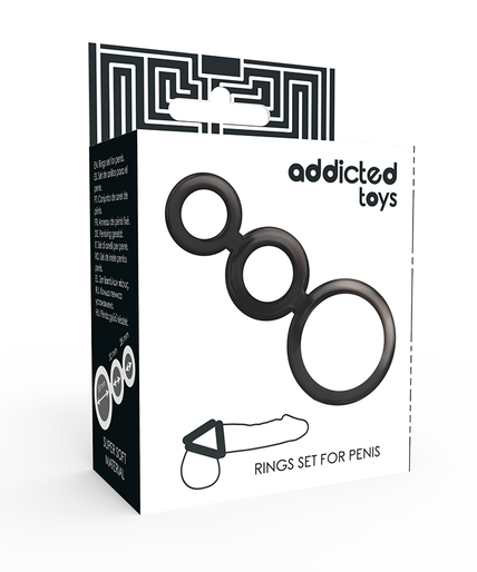 ADDICTED TOYS - RINGS SET FOR PENIS - SMOKED
