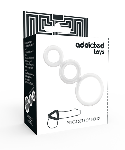 ADDICTED TOYS - RINGS SET FOR PENIS TRANSPARENT