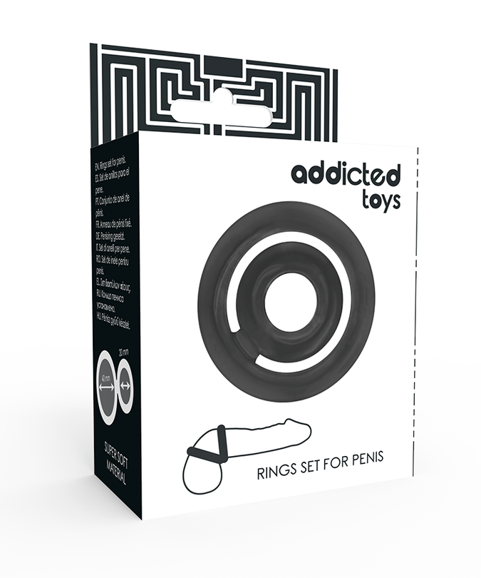 ADDICTED TOYS - POTENZ- C-RING PENIS BLACK