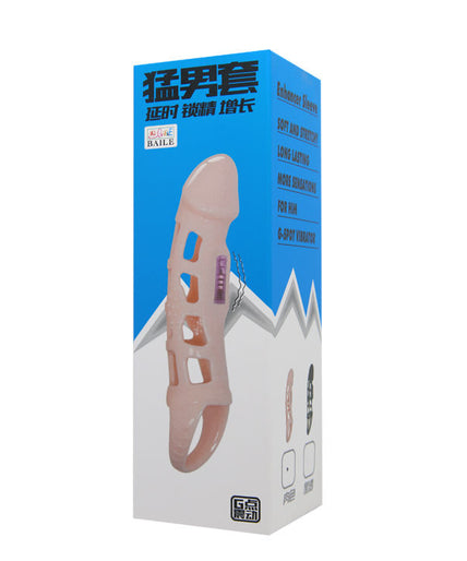 Baile – Penis Extender Cover with Vibration and Natural Strap 13.5 Cm