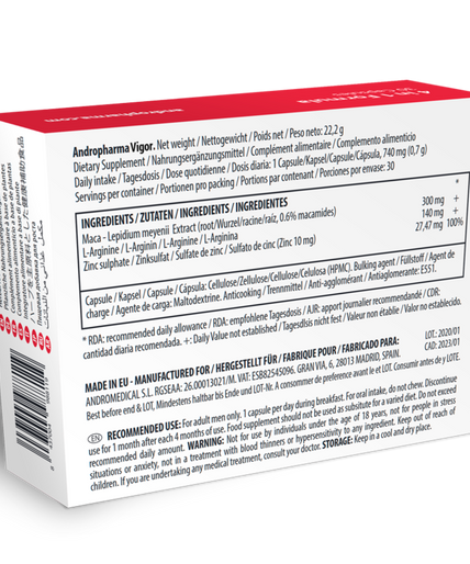 ANDROPHARMA VIGOR - LIBIDOVERHOGENDE SUPPLEMENT
