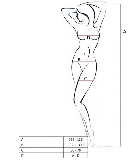 PASSION - WOMAN BS047 WHITE BODYSTOCKING ONE SIZE