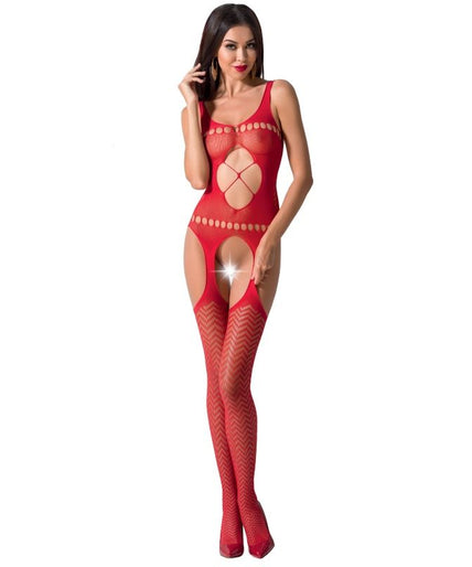 PASSION - VROUW BS057 RODE BODYSTOCKING ONE SIZE