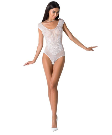 PASSION - WOMAN BS064 WITTE BODYSTOCKING ONE SIZE