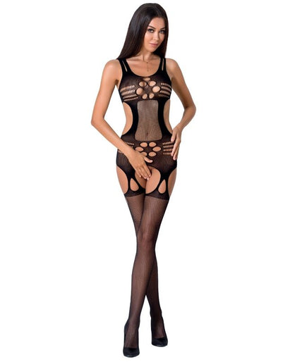 PASSION - WOMAN BS066 BLACK BODYSTOCKING EEN MAAT