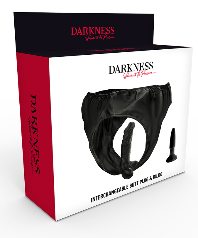 DARKNESS - SLIPJE MET PLUG EN VERWISSELBARE DILDO