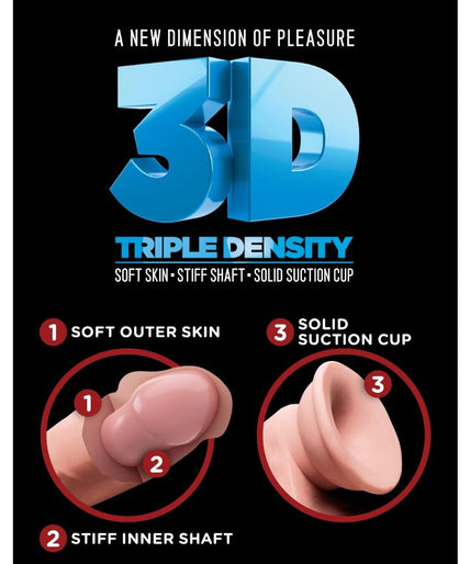 KING COCK - TRIPLE DENSITY DILDO 19 CM
