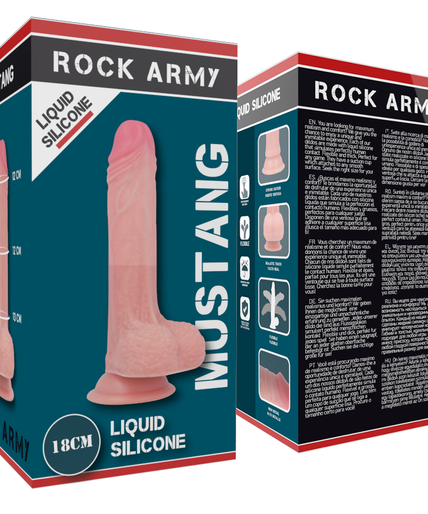 ROCKARMY - LIQUID SILICONE PREMIUM MUSTANG REALISTIC 18 CM -O- 4.14 CM