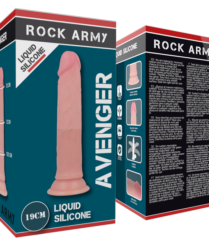 Rockarmy – Rockarmy Liquid Silicone Core Avenger Realistic 19 Cm – O – 3.98 Cm