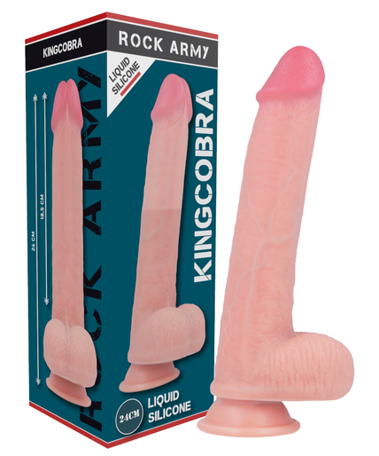 ROCKARMY - LIQUID SILICONE PREMIUM KINGCOBRA REALISTIC 24 CM -O- 4.77 CM
